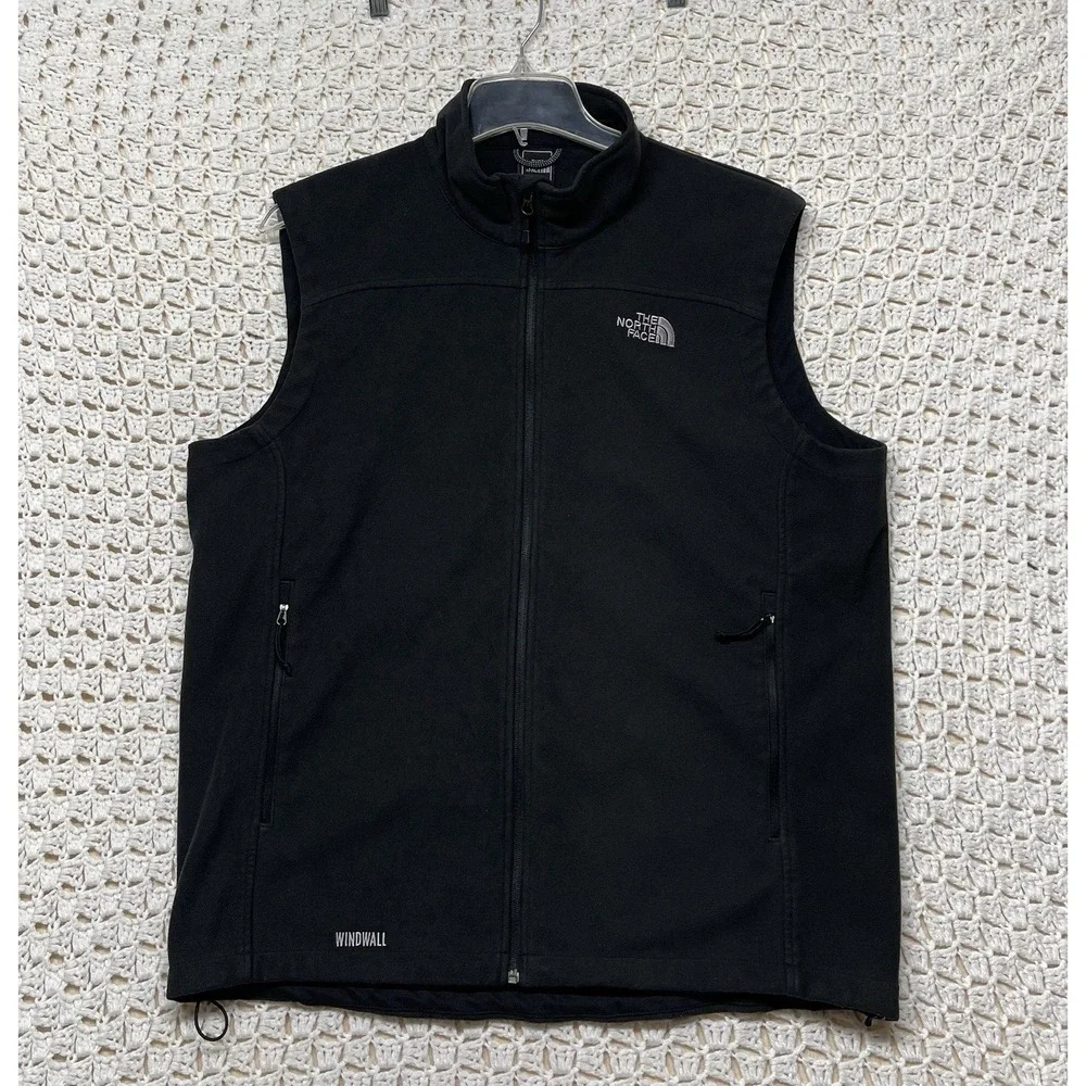 The North Face Windwall Fleece Vest Men's XL Black Outdoors Hiking
